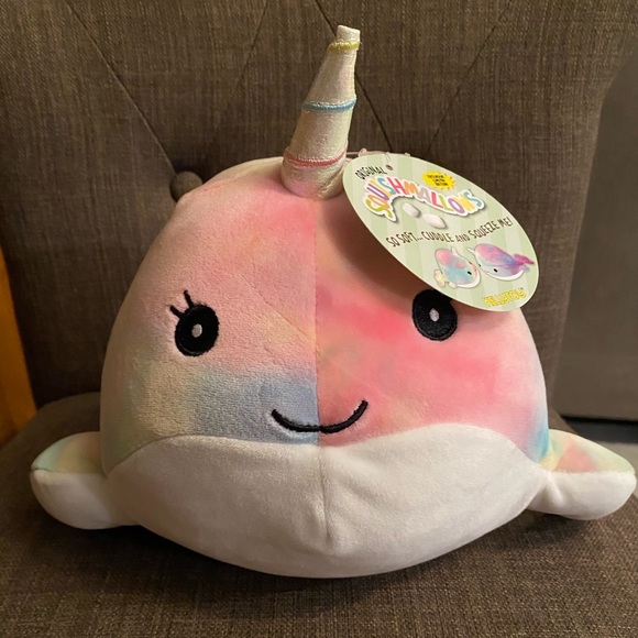 Squishmallows Other - BNWT Exclusive limited edition tie dye Natalie the Narwhal Squishmallow